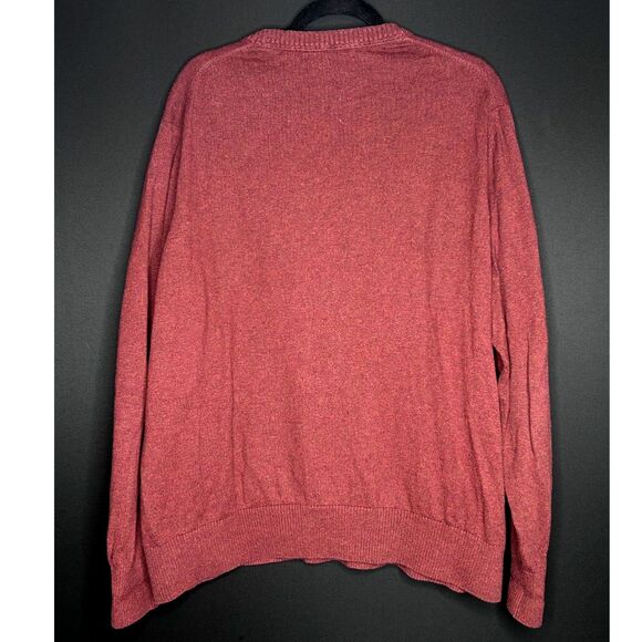 Eddie Bauer Men's Maroon Cashmere Blend V-Neck Pullover Sweater Old Money - 2XL - Picture 3 of 7